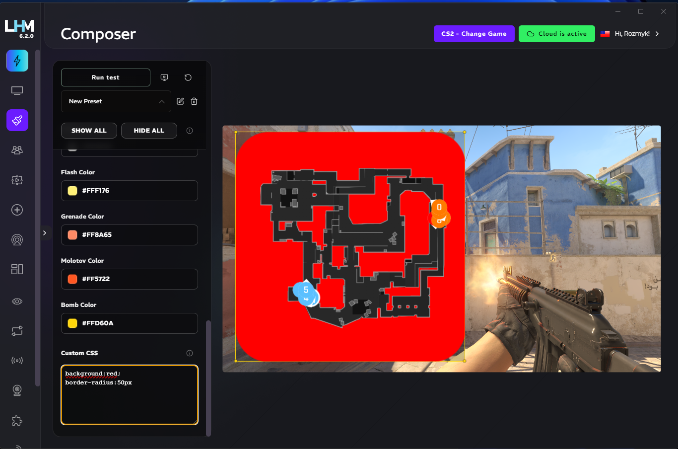 HUD Composer custom CSS