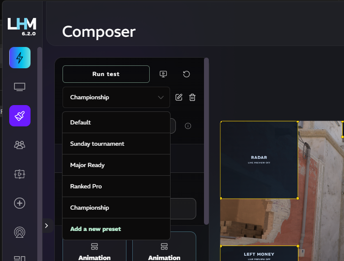 HUD Composer presets