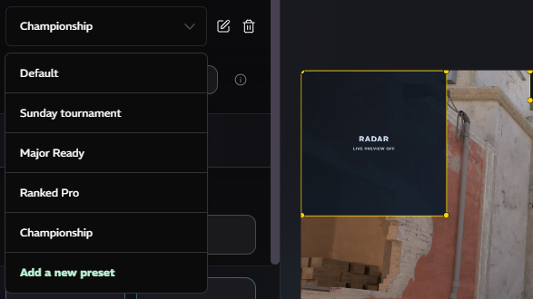 HUD Composer presets for CS2 HUD variants
