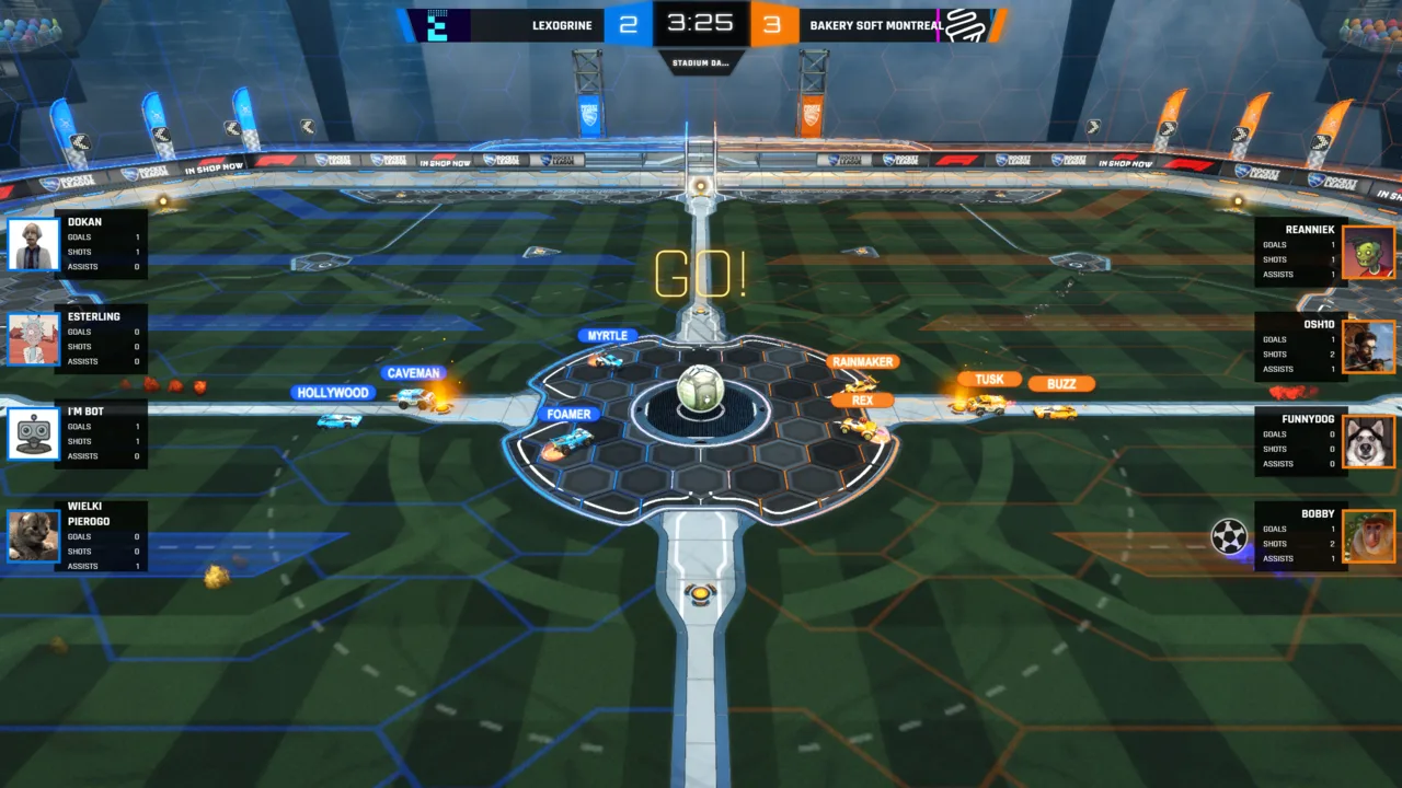 Open-source Rocket League HUD broadcast preview